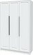 Миниатюра изображения товара Шкаф Интерлиния  Концепт КТ-Ш3 Деко (белый платинум/белый)
