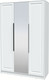 Миниатюра изображения товара Шкаф Интерлиния  Концепт КТ-Ш3з Деко (белый платинум/белый)