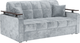 Миниатюра изображения товара Диван Mebel-Ars Аккордеон Бакли ППУ 155x200 (велюр серый Plush OWV-11)