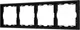 Миниатюра изображения товара Рамка для выключателей и розеток Arlight FRM-NOBE-SFPL-4-BK / 054224