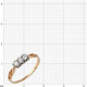 Миниатюра изображения товара Кольцо из комбинированного золота Кристалл C05100226773 (р.16, с бриллиантами)