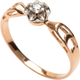 Миниатюра изображения товара Кольцо из комбинированного золота Кристалл C17100226773 (р.16, с бриллиантом)
