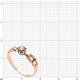 Миниатюра изображения товара Кольцо из комбинированного золота Кристалл C17100226773 (р.16, с бриллиантом)