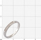 Миниатюра изображения товара Кольцо из белого золота Кристалл CB61300226773 (р.16.5,  с бриллиантами)