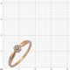 Миниатюра изображения товара Кольцо из комбинированного золота Кристалл CC38800226773 (р.16.5, с бриллиантами)