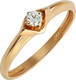 Миниатюра изображения товара Кольцо из комбинированного золота Кристалл CJ17700226773 (р.18, с бриллиантом)