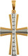 Миниатюра изображения товара Крестик из комбинированного золота Кристалл C402000226773 (с бриллиантами)