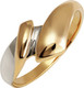 Миниатюра изображения товара Кольцо из комбинированного золота Кристалл CJ69000226773 (р.17.5)