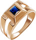 Миниатюра изображения товара Кольцо из красного золота Кристалл CL32900226773 (р.21, с сапфиром)