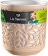 Миниатюра изображения товара Кашпо La Decoro Leaves (2.5л, пудра/белый)