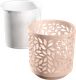 Миниатюра изображения товара Кашпо La Decoro Leaves (2.5л, пудра/белый)