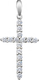 Миниатюра изображения товара Крестик из белого золота Кристалл C737400226773 (с фианитами)