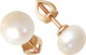 Миниатюра изображения товара Серьги из красного золота Кристалл CI64800226773 (с жемчугом)