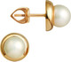 Миниатюра изображения товара Серьги из красного золота Кристалл CM00800226773 (с жемчугом)