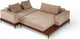 Миниатюра изображения товара Диван угловой Домовой Римини Ри-4УСнр   (JH3565-6 A. Leather 5807-12)