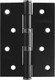 Миниатюра изображения товара Комплект петель дверных Нора-М 4"-2ВВ FHP 100х75х2.5 (черный)