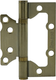 Миниатюра изображения товара Комплект петель дверных Нора-М Isparus накладная универсальная 800-4" FHP AB 100х74х2.5 (бронзовое покрытие без колп)