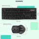 Миниатюра изображения товара Комплект клавиатура и мышь Sonnen K-648 / 513208 (черный)