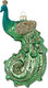 Миниатюра изображения товара Елочная игрушка Inge's Christmas Figural Glass Ornaments Павлин / 64704H600_1