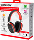 Миниатюра изображения товара Беспроводные наушники Sonnen HP-B12BR / 514128 (черный/коралловый)