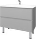 Миниатюра изображения товара Тумба под умывальник Raval Welto 100 / Wel.01.100.2/P/GRS/RL+Leg.05.50/H200/Silver/RL+Leg