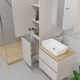 Миниатюра изображения товара Шкаф-пенал для ванной Lauter Mia 40 с корзиной для белья (навесной, кашемир)