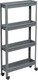 Миниатюра изображения товара Этажерка Violet Vikea узкая 4-х ярусная на колесах / 782418 (серый)