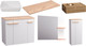 Миниатюра изображения товара Комплект мебели для ванной Lauter Adri тумба, столешница, раковина 21674A (органайзер 32 см, шкаф-пенал, зеркало, 79 см, белый глянец)