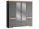 Миниатюра изображения товара Шкаф Black Red White Marselle / SZF6D2S (дымчатый алмаз/дуб урбан янтарный, дымчатый алмаз)