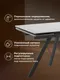 Миниатюра изображения товара Обеденный стол Notta Вилли 120-180х80 (сarmen light grey/черный)