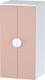 Миниатюра изображения товара Шкаф Mebelain Пикси 120 с 3 полками (мечтательный розовый)