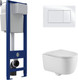 Миниатюра изображения товара Инсталляция с унитазом подвесным Berges Tornas Rimless + Atom 410 / АТ-043331 (с кнопкой Atom белый)