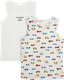 Миниатюра изображения товара Комплект маек детских Mark Formelle 423344-2 (р.146-72, светло-молочный/машинки на молочном)