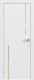 Миниатюра изображения товара Дверь межкомнатная Юни Эмаль Line 6 90х200 (белый/золотистый)