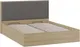 Миниатюра изображения товара Двуспальная кровать ТриЯ Сэнди с ПМ Тип 2 160x200 с заглушиной (вяз благородный/велюр графит)
