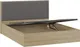 Миниатюра изображения товара Двуспальная кровать ТриЯ Сэнди с ПМ Тип 2 160x200 с заглушиной (вяз благородный/велюр графит)