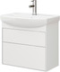 Миниатюра изображения товара Тумба с умывальником Belux Клермонт Н60-02 + Мебельный Клермонт 60 (1, белый глянцевый, с отверстием и креплением)