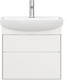 Миниатюра изображения товара Тумба с умывальником Belux Клермонт Н60-02 + Мебельный Клермонт 60 (1, белый глянцевый, с отверстием и креплением)