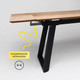 Миниатюра изображения товара Обеденный стол ОКА Сангай 136-196x80x80 (дуб натуральный/черный)