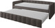Миниатюра изображения товара Кровать-тахта Bravo Мебель Молли 90x200 с выкатной частью стандарт 3 вариант (серый графит)