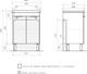 Миниатюра изображения товара Тумба с умывальником Volna Lotty 60.2D Миранда + Миранда 60 (латте, напольная)
