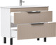 Миниатюра изображения товара Тумба с умывальником Volna Lotty 100.2Y Pulsus + Pulsus 100 (латте, напольная)