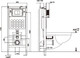 Миниатюра изображения товара Унитаз подвесной с инсталляцией Abber Bequem AC1131TC-AC0105-AC0121MW (с кнопкой смыва)