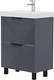 Миниатюра изображения товара Тумба с умывальником Volna Geometry 60.2Y 9696 + Lake 60 (графит)