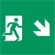 Миниатюра изображения товара Пиктограмма для аварийного светильника Arlight EMGP-MARK-MA-RDOWN Человек, Вниз-Вправо / 059839
