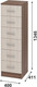 Миниатюра изображения товара Комод Тащи в дом Гармония КМ602 (ясень-шимо/светлый/темный)