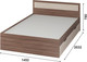 Миниатюра изображения товара Полуторная кровать Тащи в дом Гармония КР605 140х200 (ясень-шимо/светлый/темный)