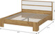 Миниатюра изображения товара Двуспальная кровать Тащи в дом Люмо КР 03 160x200 (дуб крафт золото/белый)