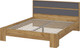 Миниатюра изображения товара Двуспальная кровать Тащи в дом Люмо КР 03 160x200 (дуб крафт золото/серый)