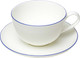 Миниатюра изображения товара Чашка с блюдцем Stenova Home Symbol 61402132 (белый/кант синий)